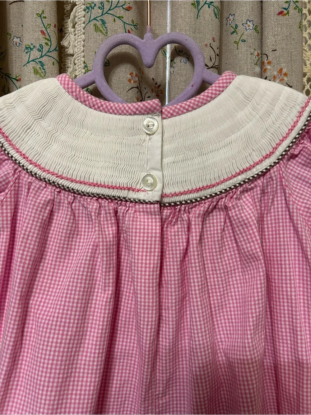 Zucchini‎ Baby Girl Pink Gingham Smocked Train Animal Shortall Romper 3M Cotton